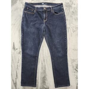 Old Navy Jeans Womens 12 Blue The Diva Mid Rise Skinny Crop Capri Stretch HEMMED